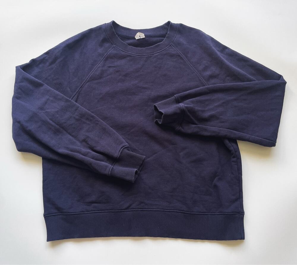 ARKET Navy Blue Cotton Crewneck Sweatshirt Size XS